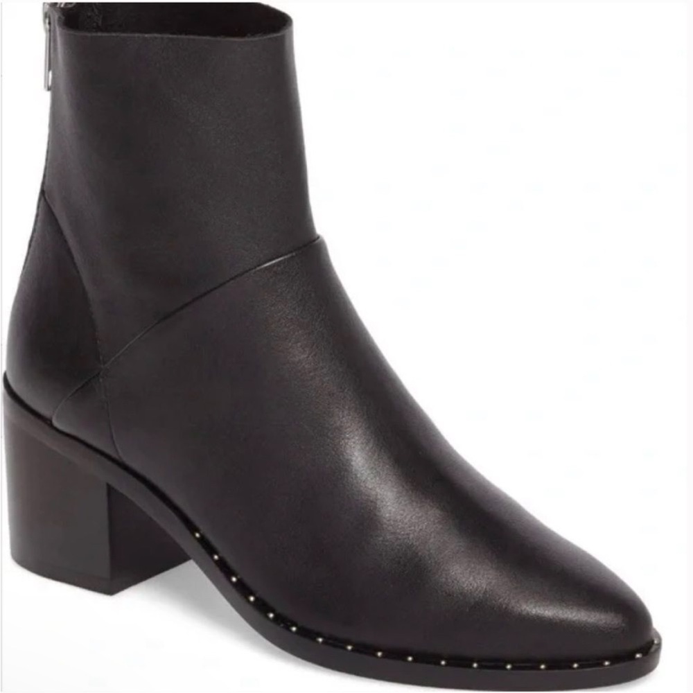 TREASURE & BOND FARRAH BLACK POINTED TOE BOOTIE W STUDS